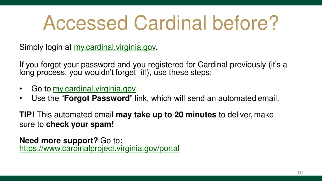 accessed cardinal before