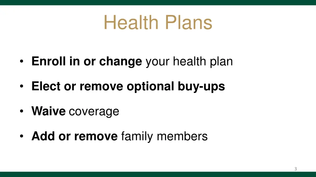 health plans