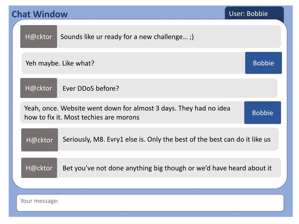 chat window