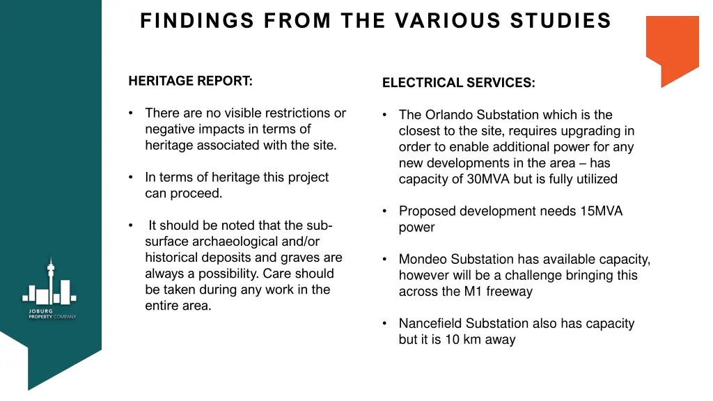 findings from the various studies 2