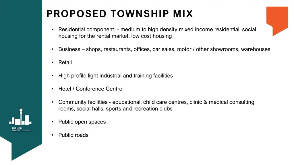 proposed township mix