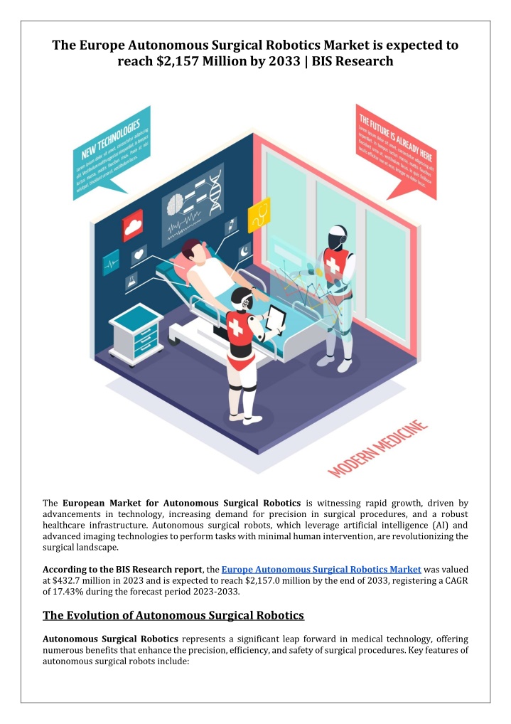 the europe autonomous surgical robotics market