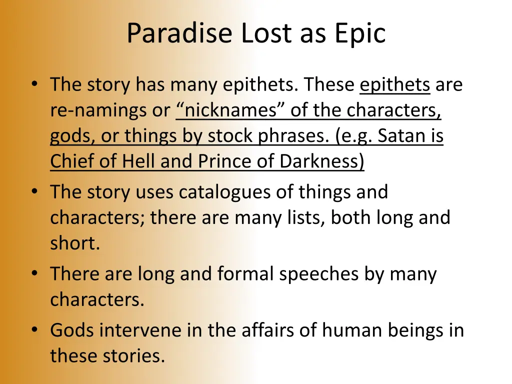 paradise lost as epic 1