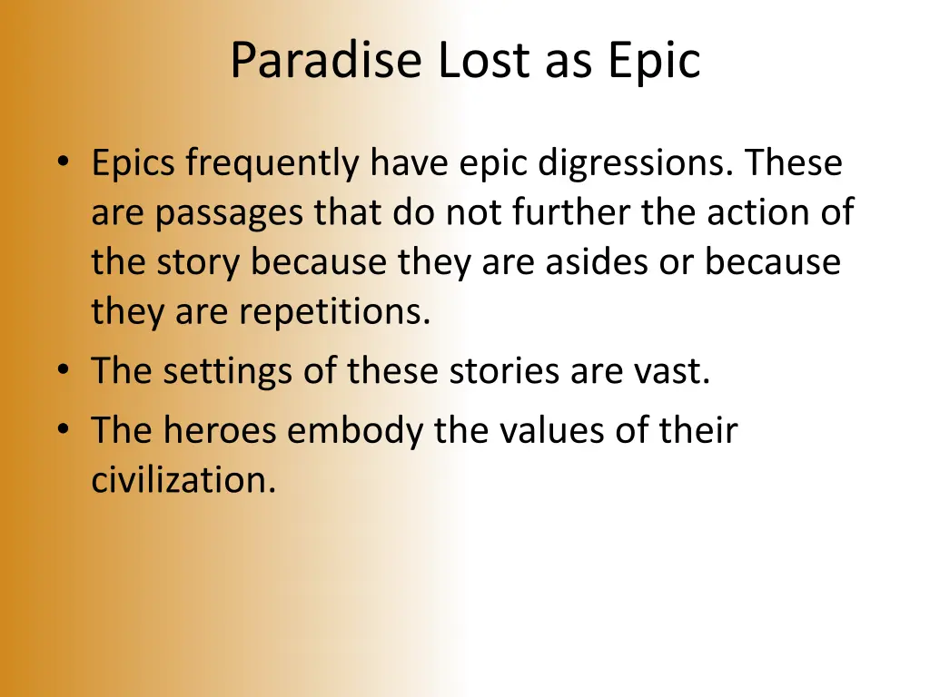 paradise lost as epic 2