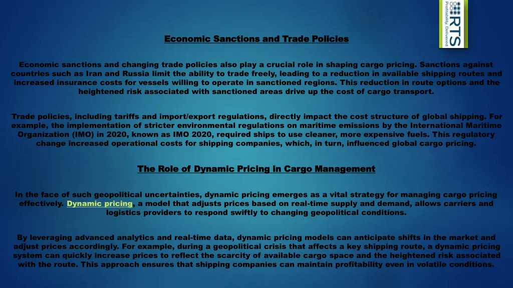 economic sanctions and trade policies economic