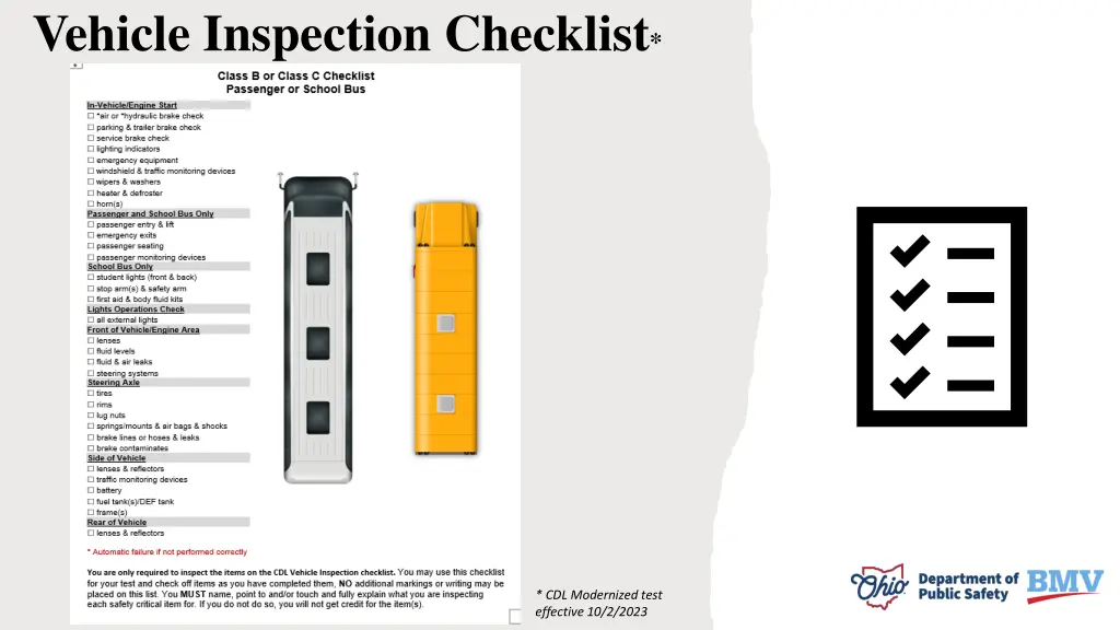 vehicle inspection checklist