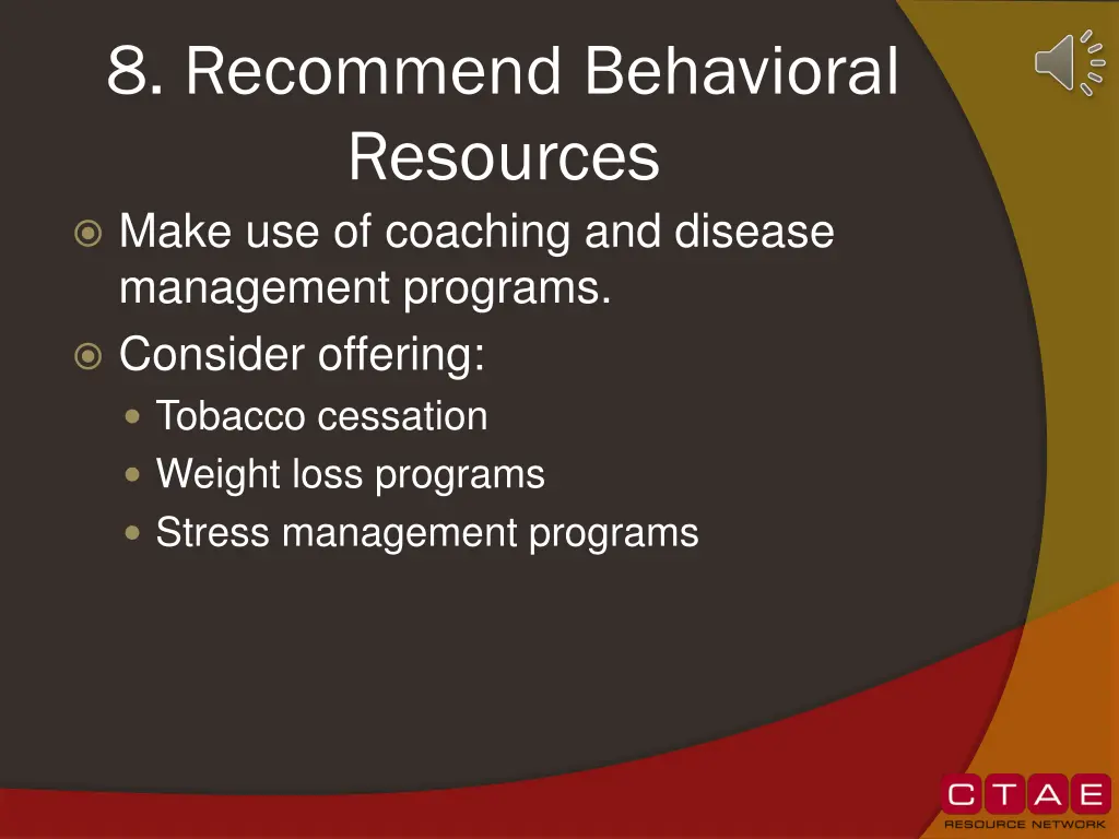 8 recommend behavioral resources make