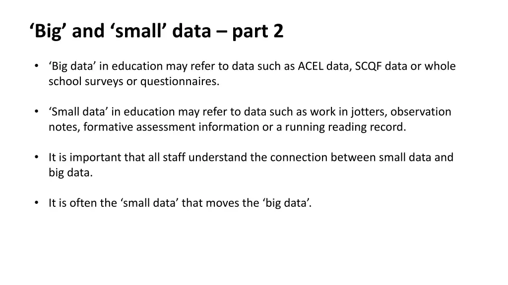 big and small data part 2