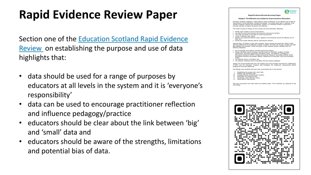 rapid evidence review paper