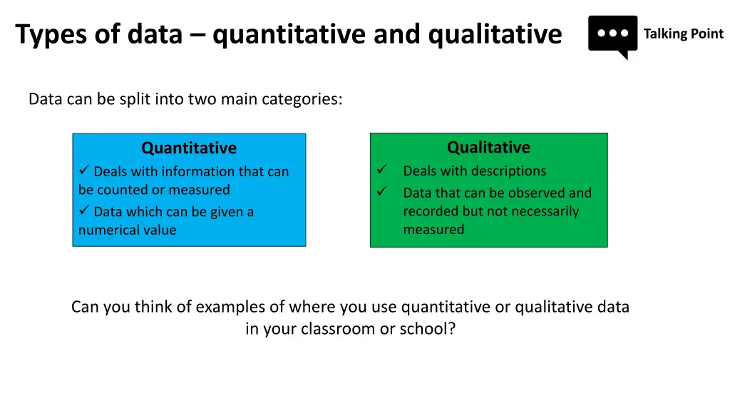 types of data quantitative and qualitative