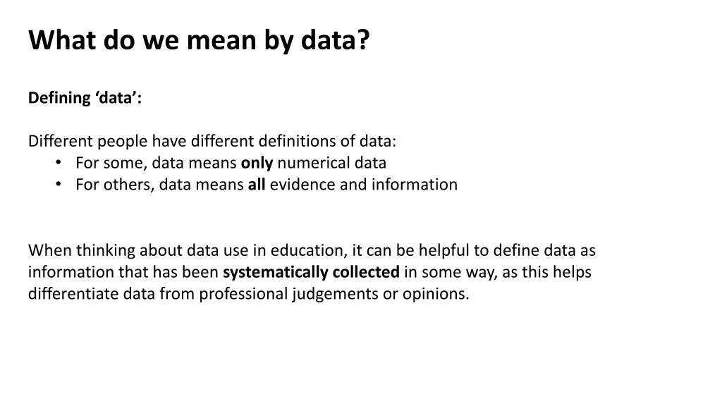 what do we mean by data