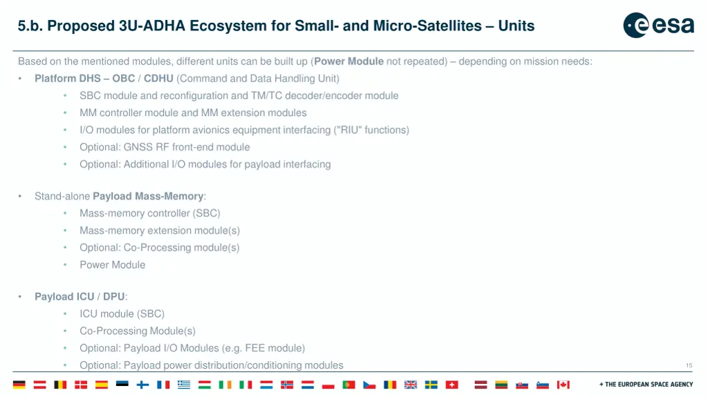 5 b proposed 3u adha ecosystem for small