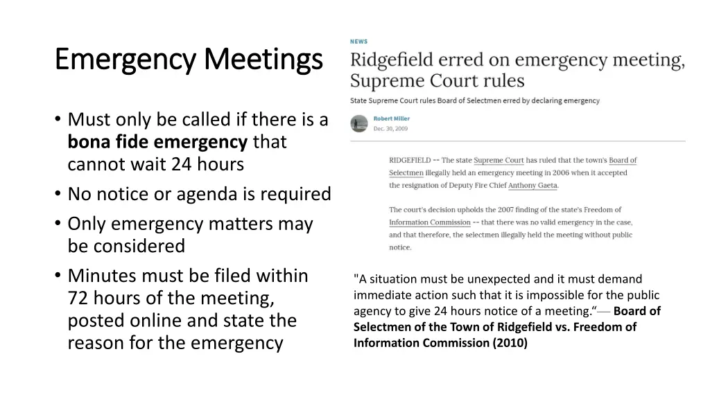 emergency meetings emergency meetings