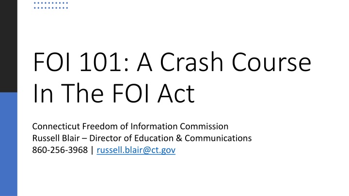 foi 101 a crash course in the foi act