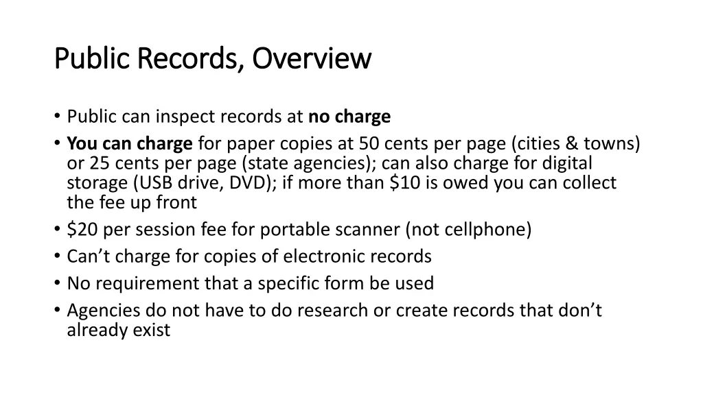 public records overview public records overview