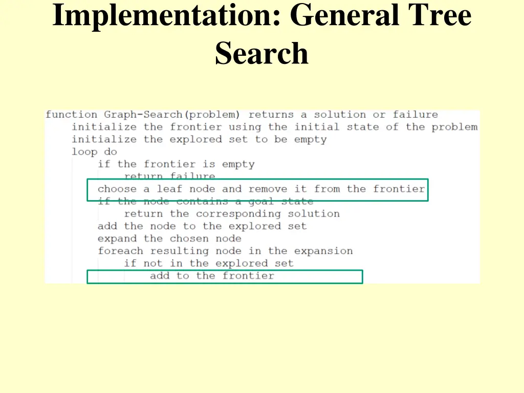 implementation general tree search 1