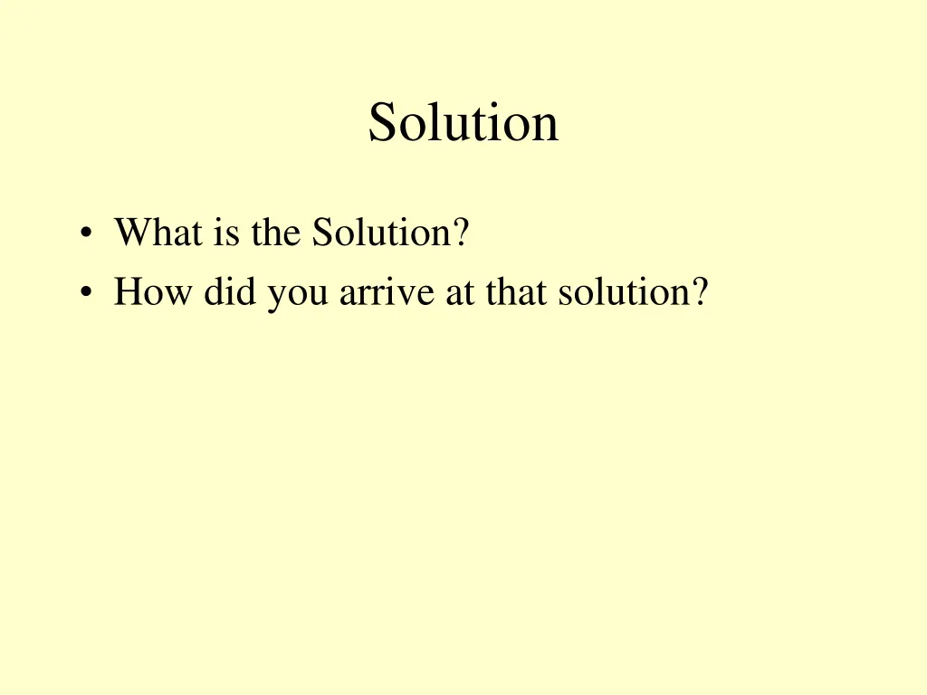 solution