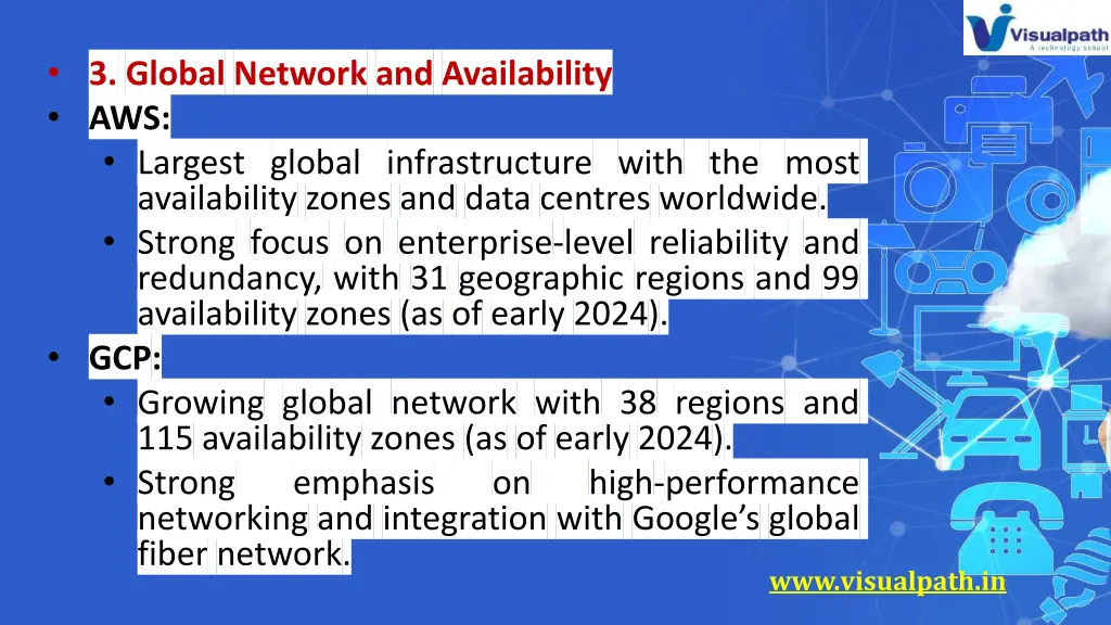 3 global network and availability aws largest