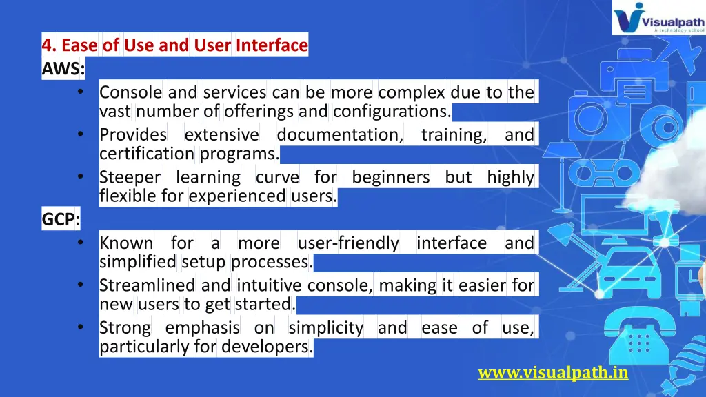 4 ease of use and user interface aws console