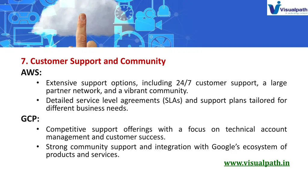 7 customer support and community aws extensive