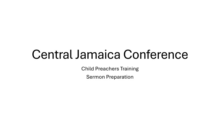 central jamaica conference child preachers