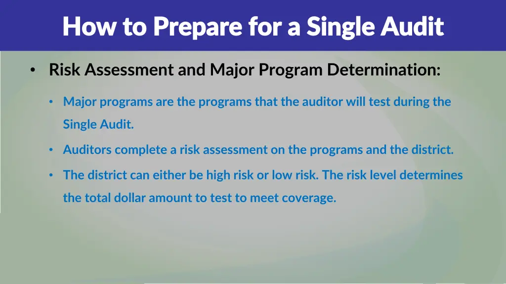 how to prepare for a single audit how to prepare 2