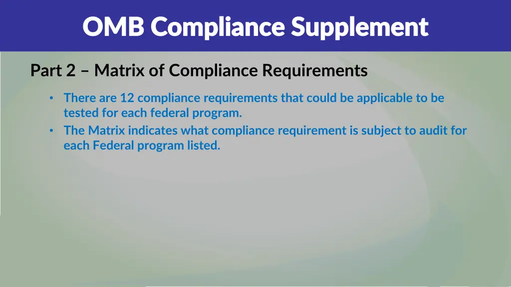 omb compliance supplement omb compliance 4