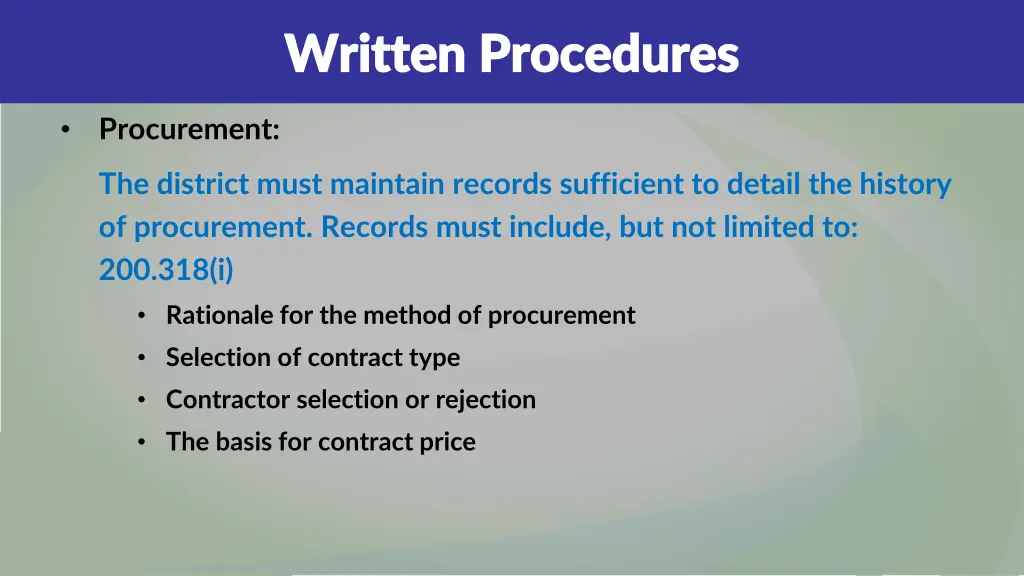 written procedures written procedures 5