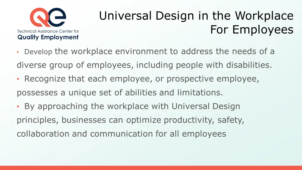 universal design in the workplace