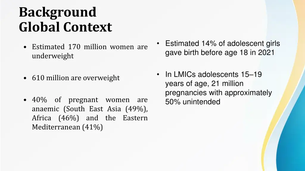 background global context