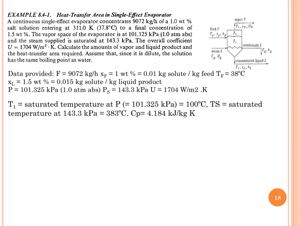 data provided f 9072 kg h x f 1 wt 0 01 kg solute