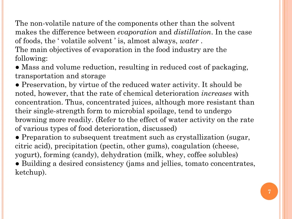 the non volatile nature of the components other