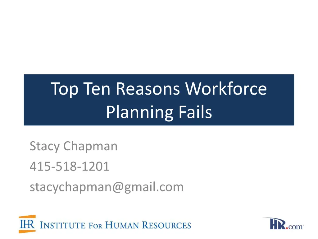 top ten reasons workforce planning fails 1