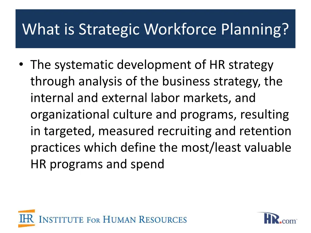 what is strategic workforce planning