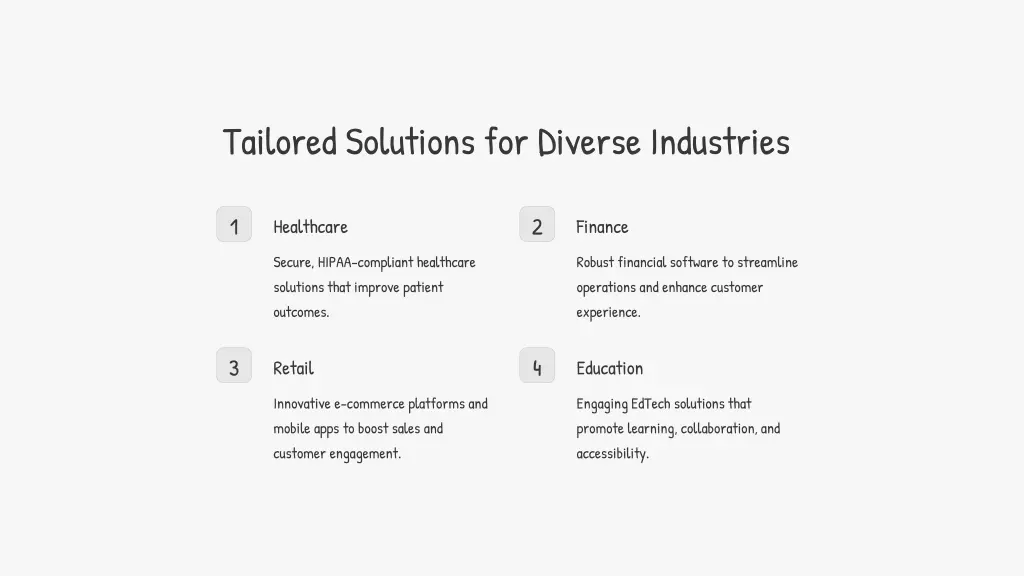 tailored solutions for diverse industries