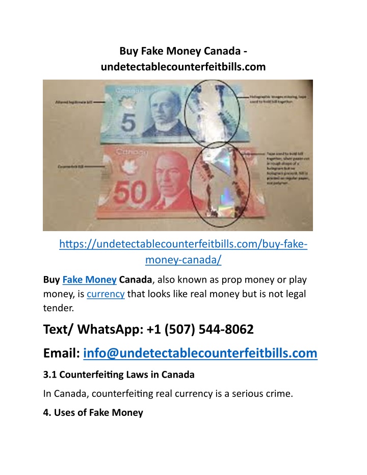 buy fake money canada