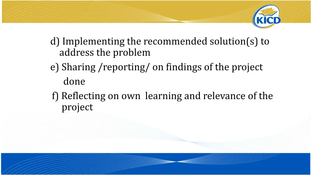 e sharing reporting on findings of the project