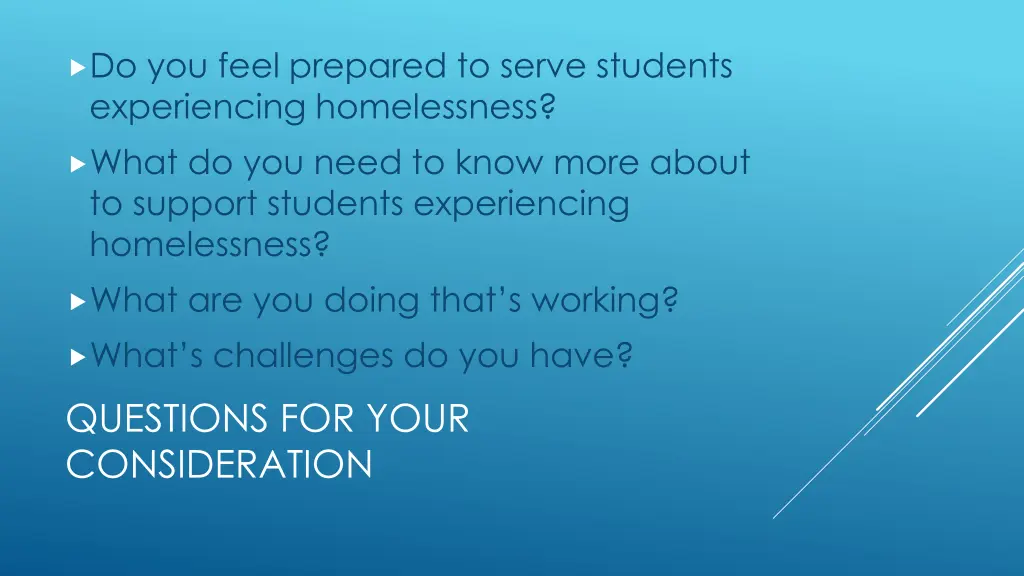 do you feel prepared to serve students