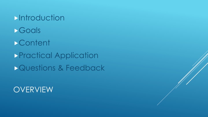 introduction goals content practical application