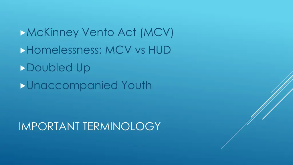 mckinney vento act mcv homelessness