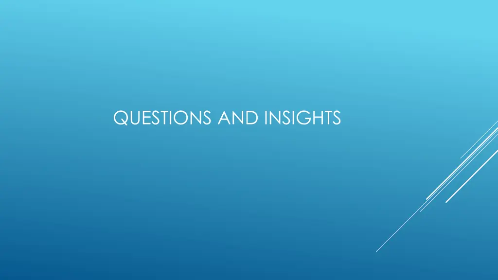 questions and insights