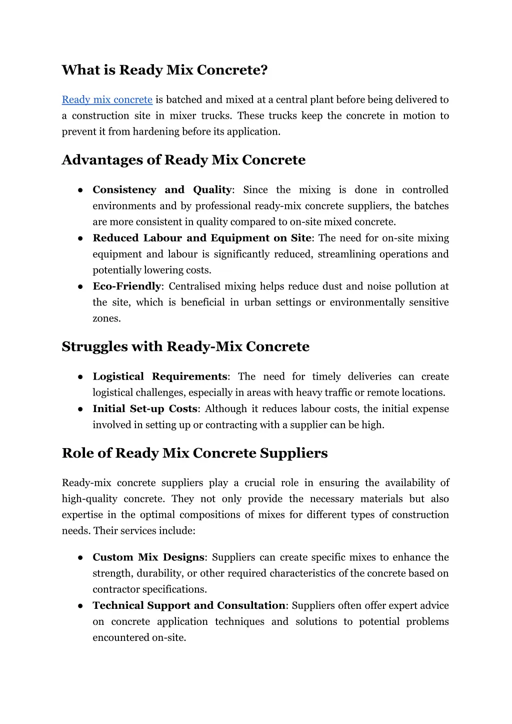 what is ready mix concrete