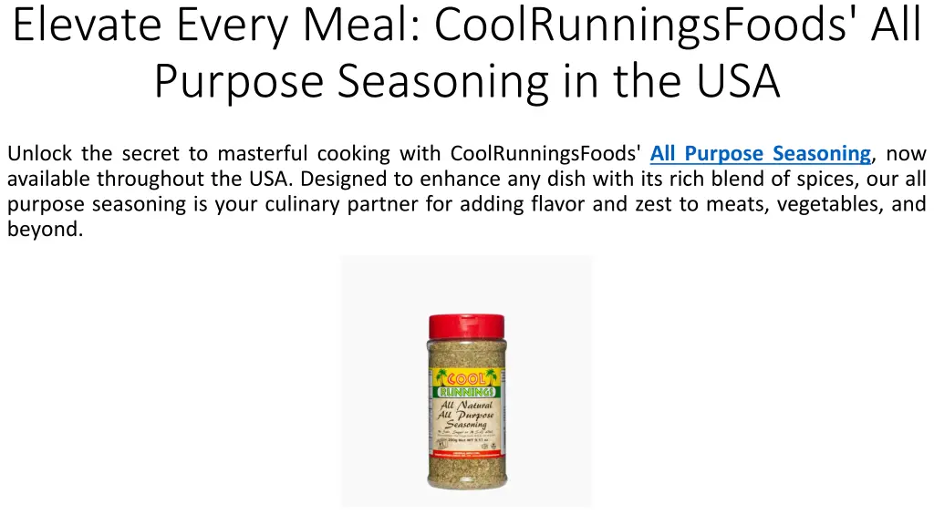 elevate every meal coolrunningsfoods all purpose