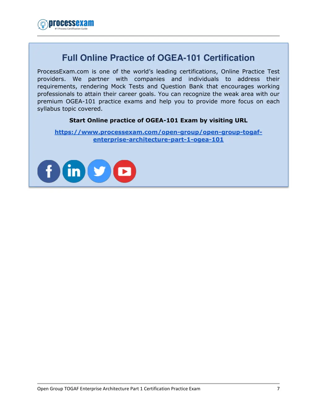 full online practice of ogea 101 certification