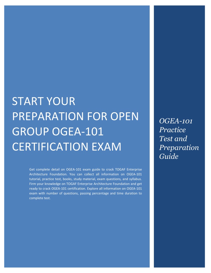 start your preparation for open group ogea