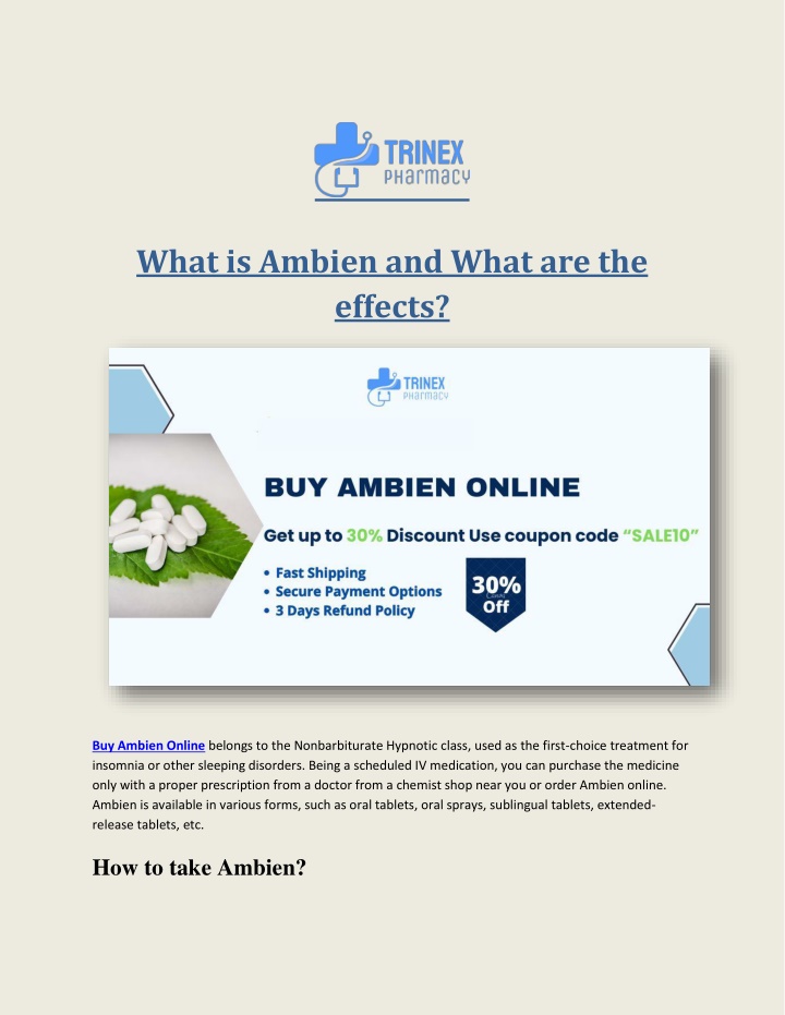 what is ambien and what are the effects