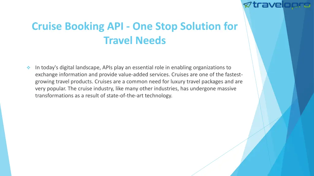 cruise booking api one stop solution for travel