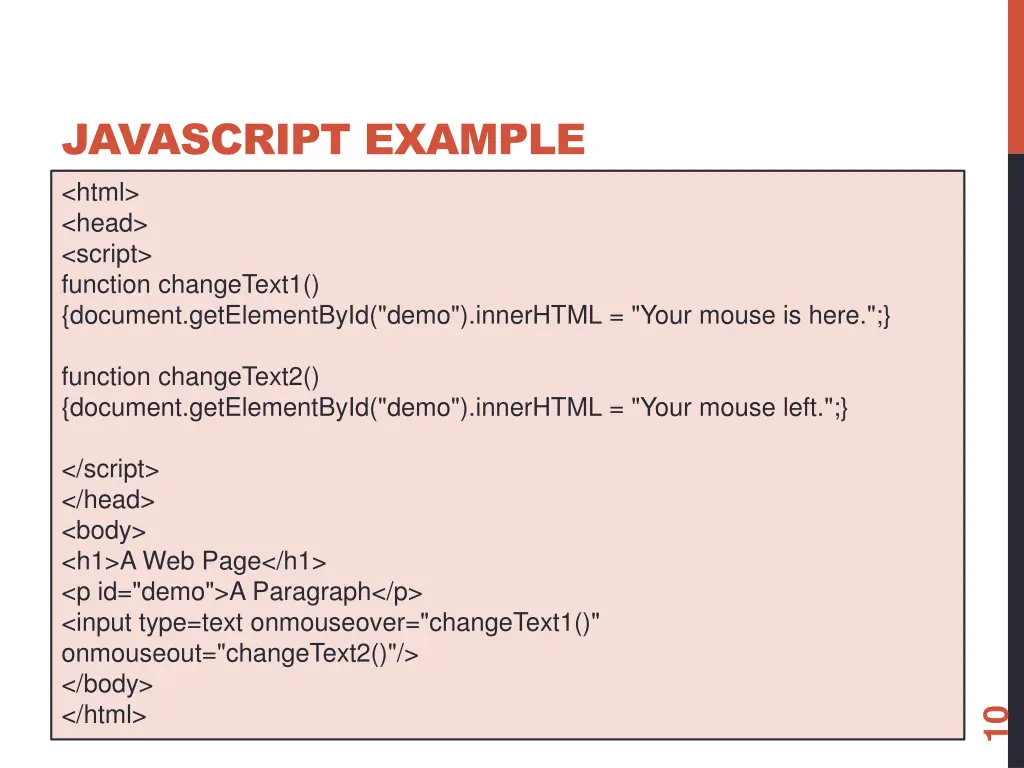 javascript example html head script function