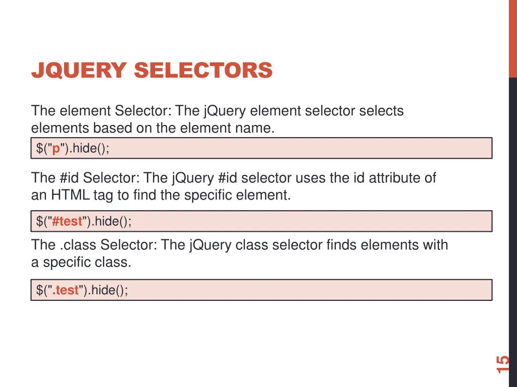 jquery selectors