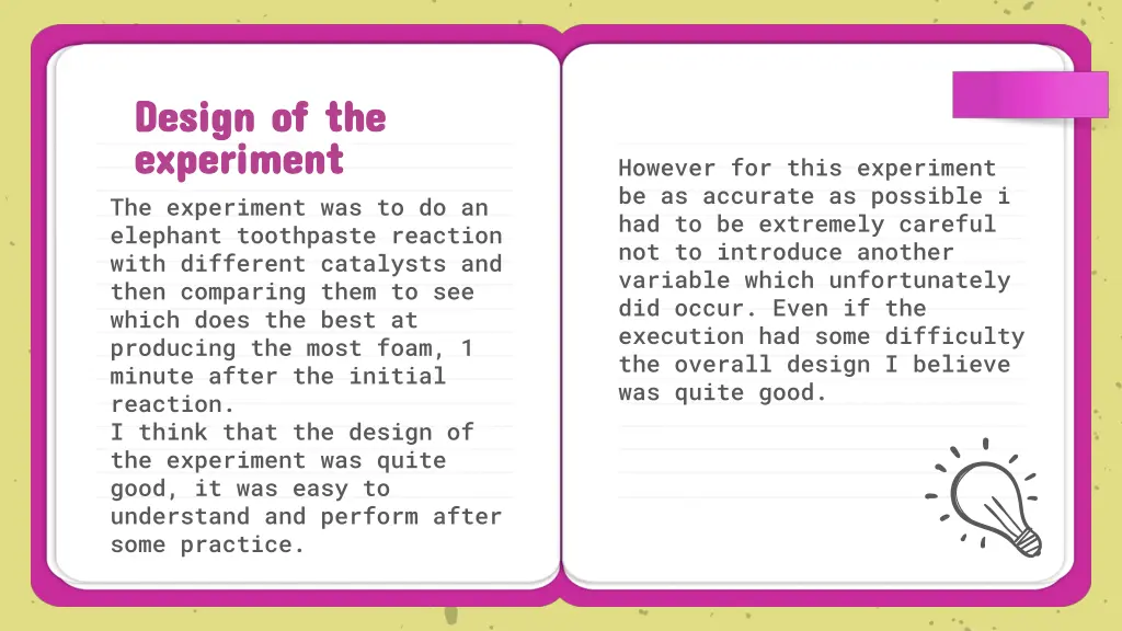 design of the design of the experiment experiment